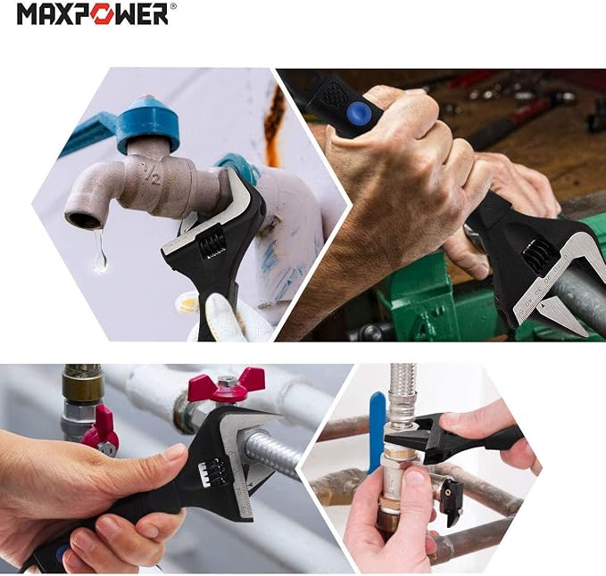 MAXPOWER Tongue and Groove Pliers and Adjustable Wrench Set