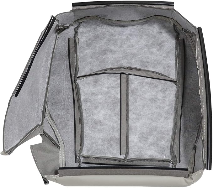 SecosAutoparts Gray Front Driver & Passenger Side Bottom Perforated Leather Replacement Seat Covers Compatible with Mercedes Benz E63 E280 E300 E320 E350 E500 E550 2003 2004 2005 2006 2007 2008 2009