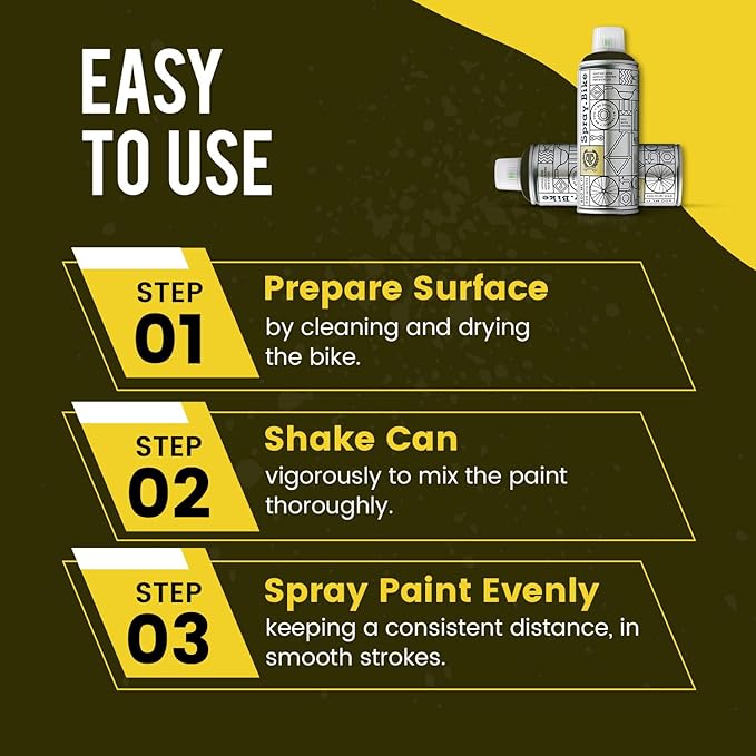 Spray.Bike Spray Paint | Designed Mainly for Bicycles | Multi-Use Acrylic Spray Paint for Metal, Plastic | High Coverage Bike Paint, 400ml, Moorland