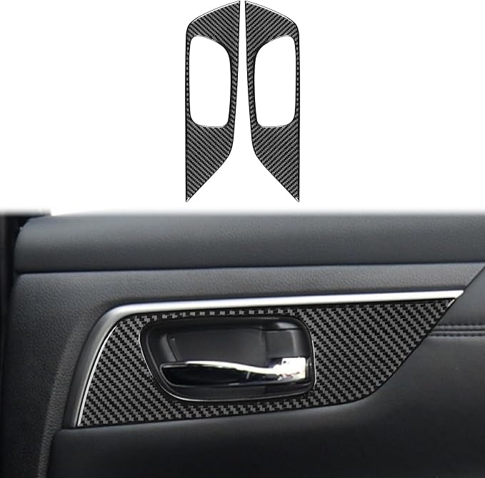 Soft Real Carbon Fiber Compatible with Nissan Altima 2013 2014 2015 2016 2017 2018 Interior Accessories Rear Inner Handle Cover Trim Sticker