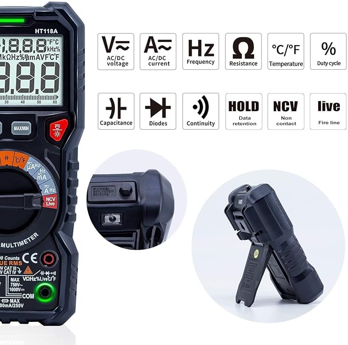 KAIWEETS HT118A Digital Multimeter with Portable Case