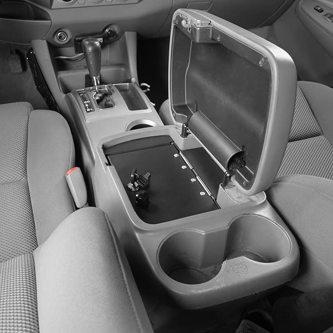Hooke Road Tacoma Center Console Safe Lockbox Extra Storage Compatible with Toyota Tacoma 05-15 2nd Gen Pickup Truck