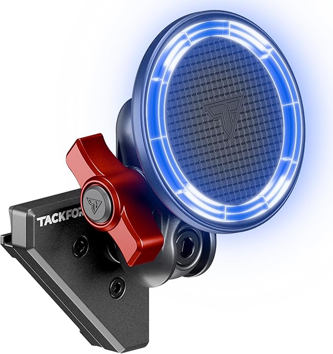 Tackform Link Vent Mount Magnetic Phone Holder - Compatible with MagSafe, 2021-2025 Ford F150 & Raptor, 2023-2025 Ford Super Duty | Billet Aluminum | Zero Slip | 2" Arm | Red
