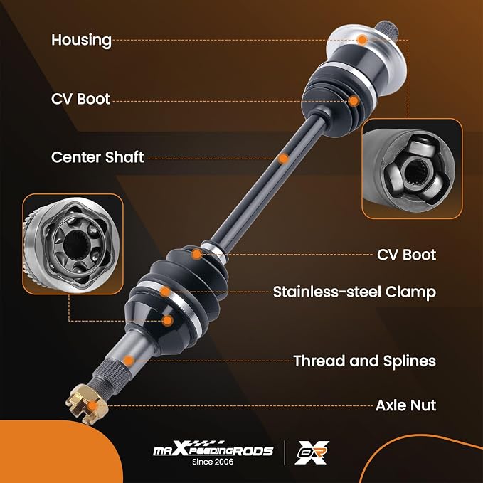maXpeedingrods Rear CV Axle Shaft Assembly for Arctic Cat 2004-2014 400 450 500 550 650 700 1000 Thunder, Left or Right Side Replace# 1502-938 0502-811 1502-343 1502-798
