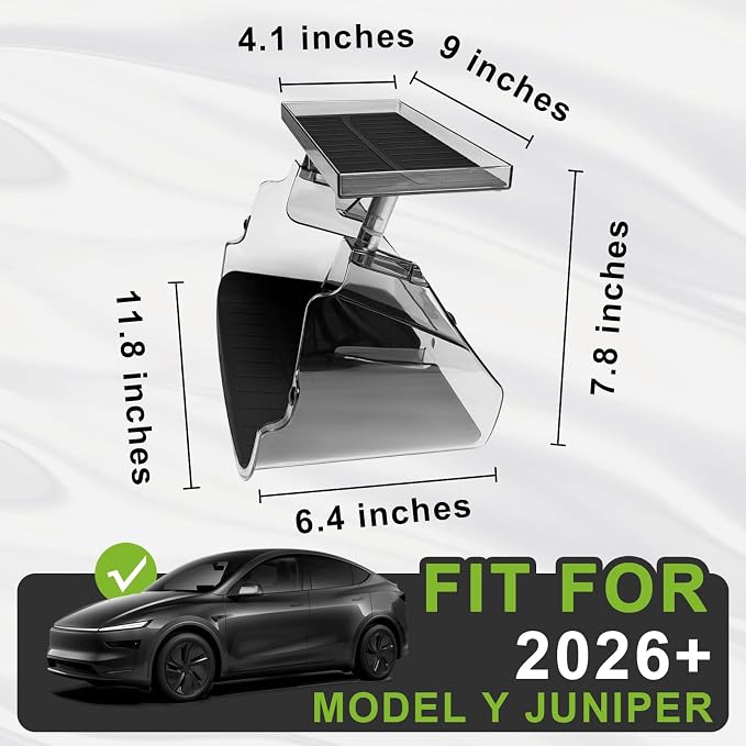 BestEvMod Under Screen Storage Compatible with New 2026 2025 Tesla Model Y Juniper Accessories Magnet Install No Tape Needed Behind/Lower Screen Dashboard Organizer Tissue Holder (Black)