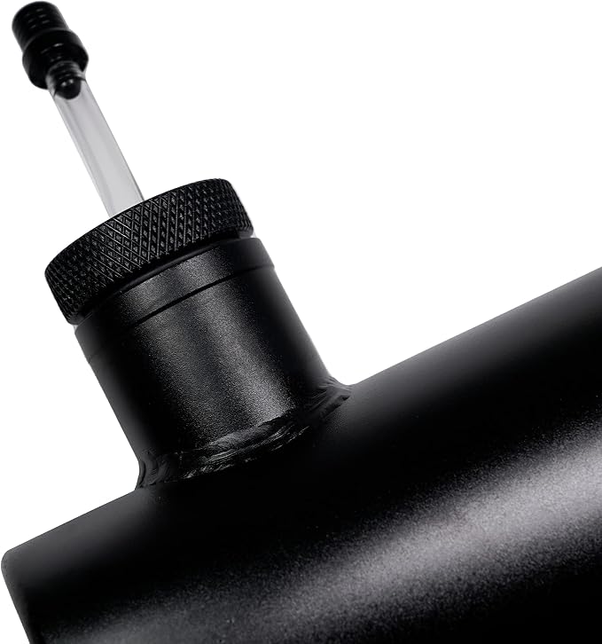 JMCHstore Aluminum Mini bike Gas Fuel Tank Cylinder 4x11'' for Coleman Baja Montser Mega moto Predator Hemi non 212 Engine, Massimo Axis RealTree Motovox Mototec Dirt Gas Bike, Go Kart Parts (Black)