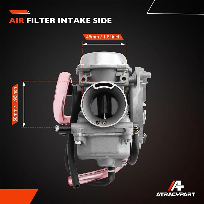 Carburetor Compatible with 2001 2002 2003 2004 2005 Arctic Cat 250 300 2x4 4x4 ATV Quad Carb with Rubber Airbox & Intake Manifold Boot