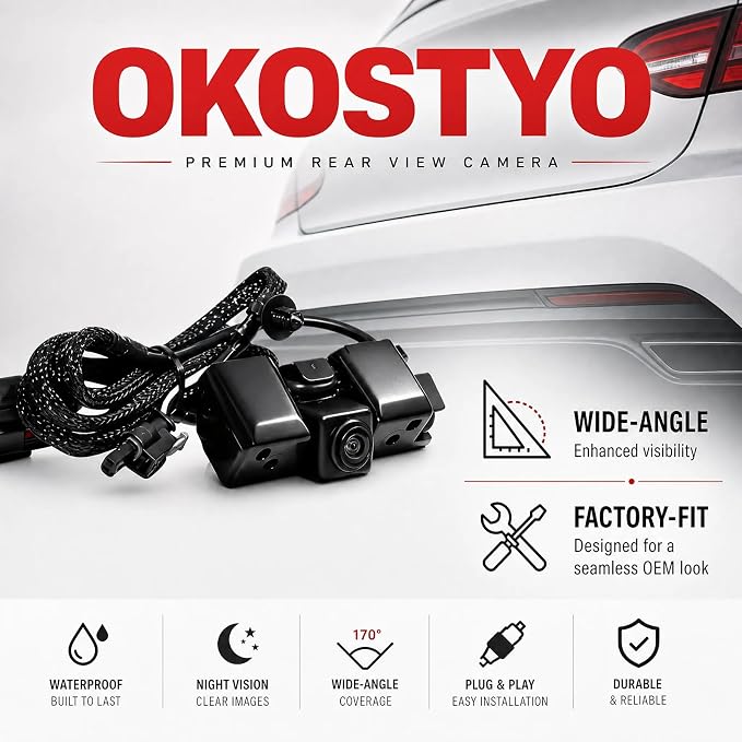 No. 84062896 Silverado Sierra Rear View Backup Reverse Parking Camera | for 2014-2015 Chevy Silverado Cheyenne GMC Sierra 1500 2500 HD 3500 HD 4.3L 5.3L 6.0L Replaces#22803702 84143039 590082 PAC13
