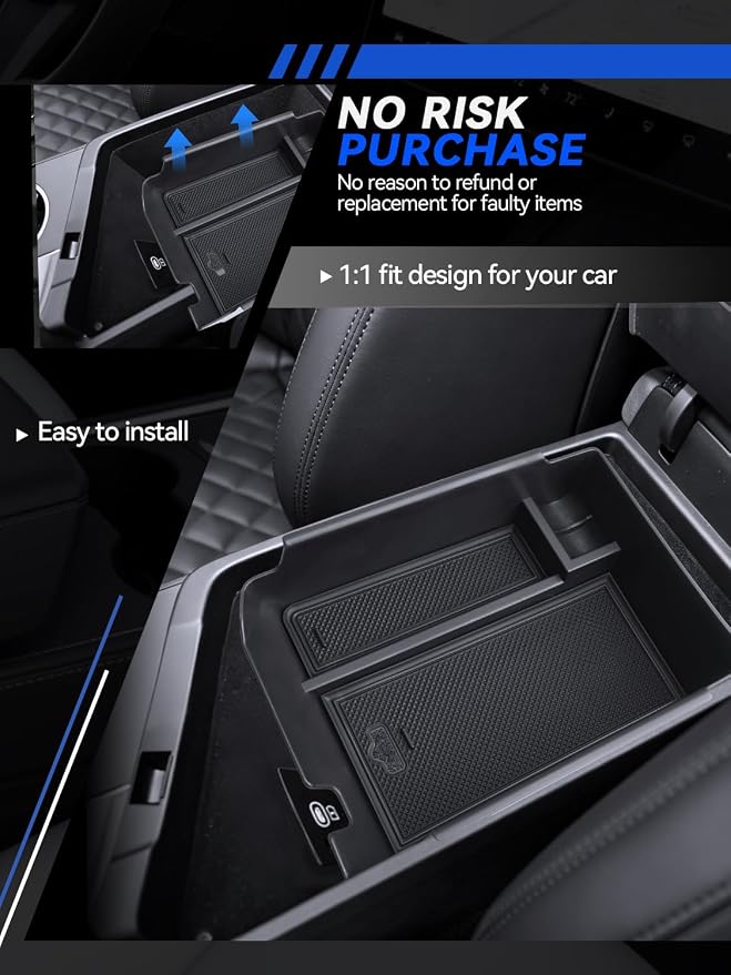for G70 Center Console Organizer 2019 2021 2022 2023 2024 2025 Genesis G70 Accessories Armrest Tray Middle Storage Box Insert Container Durable ABS Plastic