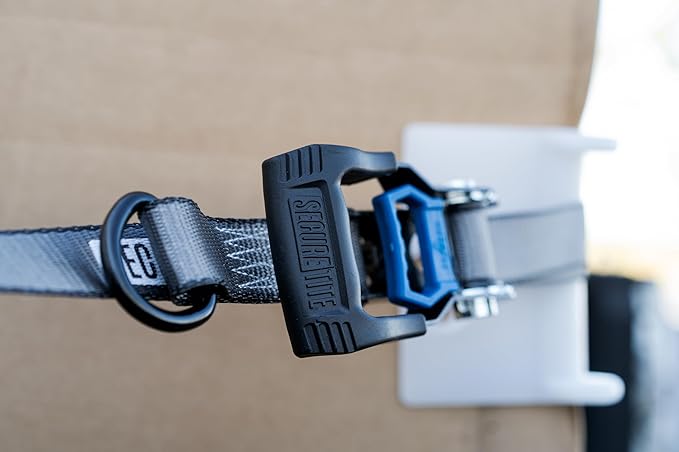 Secure Tite Ratchet Straps 4 Pack, Ratcheting Tie Down Straps with Hooks - 1-1/4” x 16’ Truck Tie Down Straps – Vinyl Double J-Hooks, 1000 lbs. Working Load Limit, 3000 lbs. Break Strength