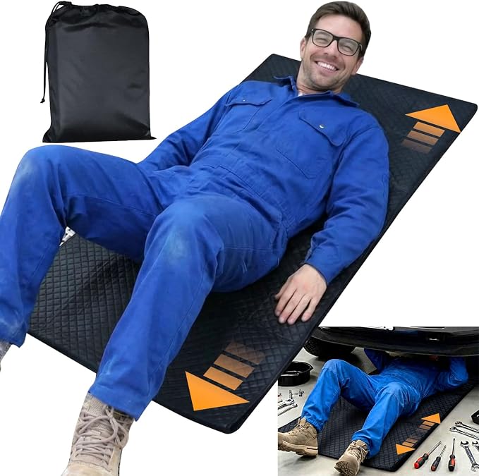 Rolling Creeper Mat, 145×67cm Portable Under Car Repair Pad | with Storage Bag, Mechanics Mat for Low Clearance, Auto Repairing Tool, Working On The Ground, Gifts for Him Men Husband 2026