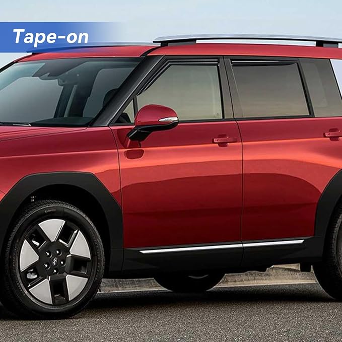 Window Visors Rain Guards for 2024 2025 2026 Hyundai Santa Fe, Out-Channel Window Vent Wind Deflectors Visors Shades for 24 25 26 Santa Fe