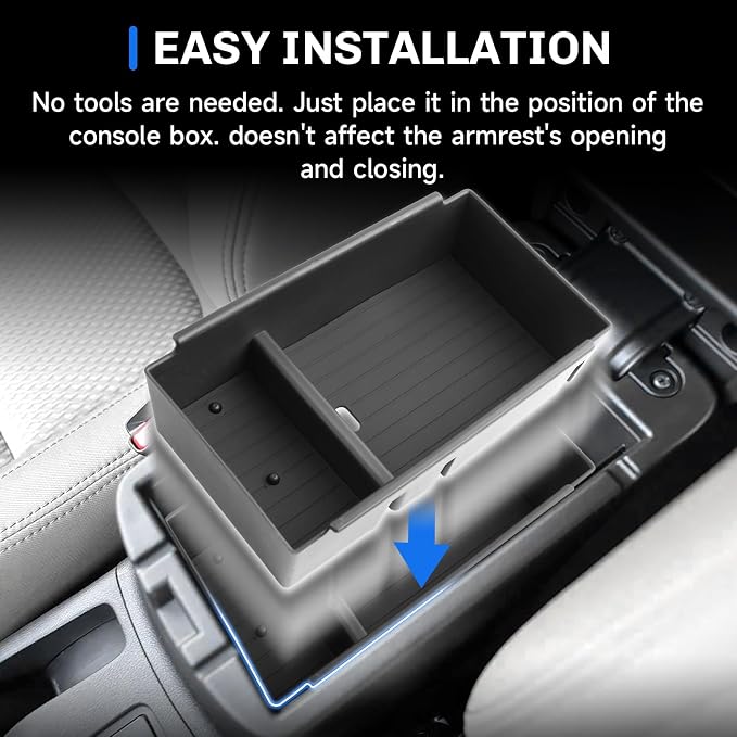SXCY for 2021-2026 Mitsubishi Outlander Sport Center Console Organizer for 2025 2026 Outlander Sport Accessories for 2023-2026 Outlander Sport Console Organizer Armrest Console Tray Insert Box