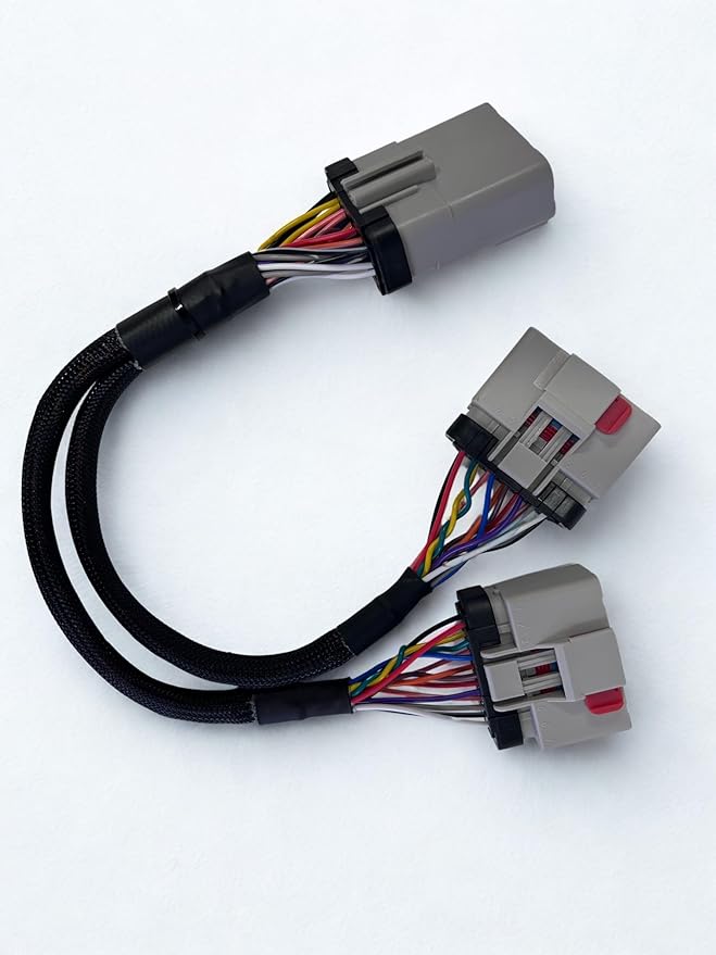 RP1226 Y Cable – 1 Male to 2 Female Splitter, 20AWG Power & Data Wire, 12–15 Inch Legs, for ELD, Telematics, GPS, Fleet & Vehicle Systems