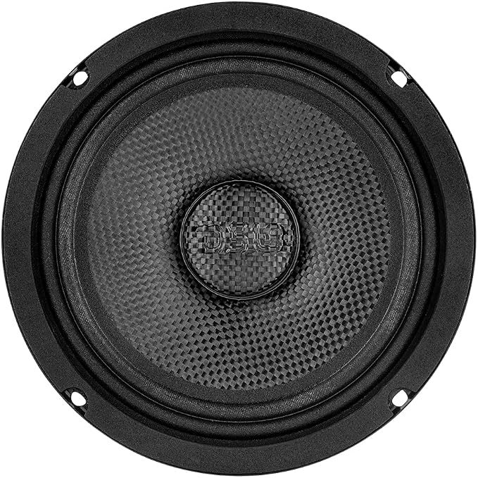 DS18 PRO-CF6.4SL 6.5" Slim Speaker 500 Watts RMS Max Power 4-Ohms Carbon Fiber Cone Water Resistant Mid-Bass Loudspeaker - Great Speaker for Motorcycles and Powersports - 1 Speaker
