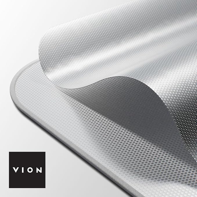 VION Tesla Model Y Roof Sunshade (2024-2020 Model Y) – Full Blackout (No Light Transmission), Cooler Cabin, Dual-Layer Fabric with Graphene-Enhanced UV Coating, No Sagging – Gray