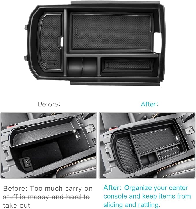 CDEFG for 2018-2024 GMC Terrain Center Console Organizer for 2018-2024 GMC Terrain Accessories Middle Console Organizer 2024 GMC Terrain Armrest Storage Box