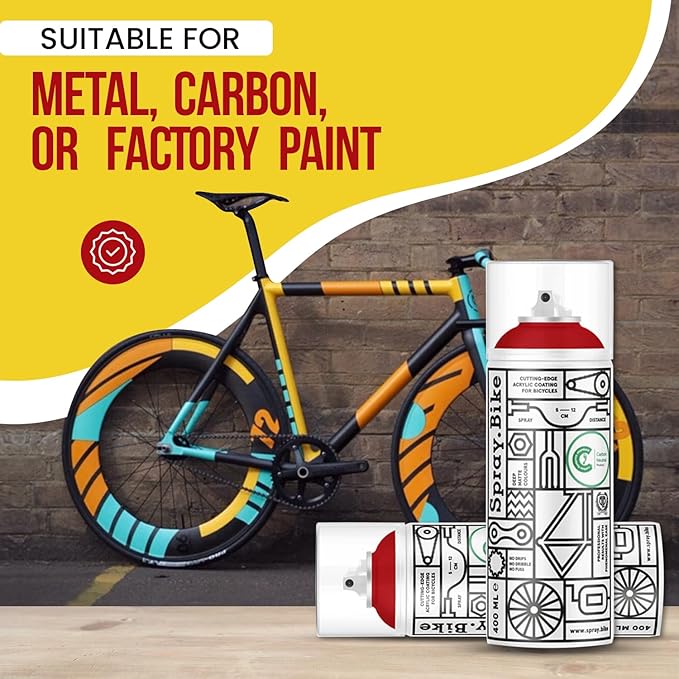 Spray.Bike Spray Paint | Designed Mainly for Bicycles | Multi-Use Acrylic Spray Paint for Metal, Plastic | High Coverage Bike Paint, 400ml, Excelsior