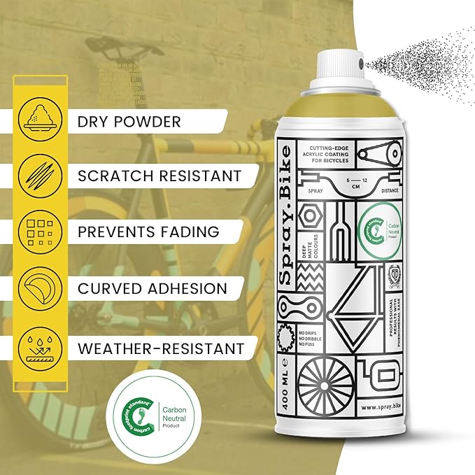 Spray.Bike Spray Paint | Designed Mainly for Bicycles | Multi-Use Acrylic Spray Paint for Metal, Plastic | High Coverage Bike Paint, 400ml, Sands End
