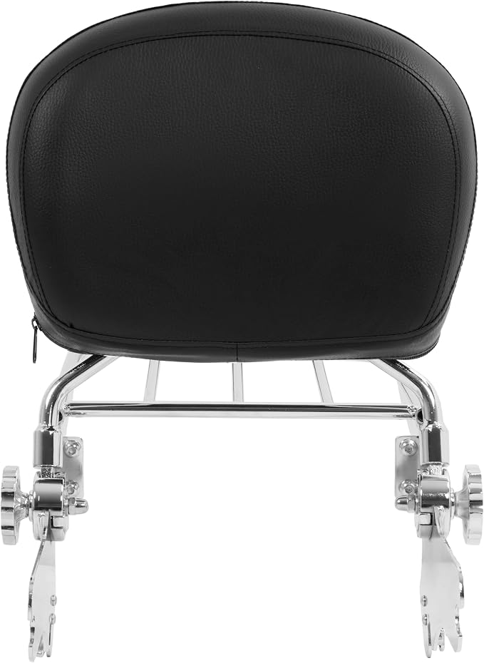 ALMULOO Detachable Backrest Sissy Bar Compatible with 1997-2008 Harley Road King Street Glide Electra Glide Upright Passenger Backrest w/Quick Release Detach Chrome