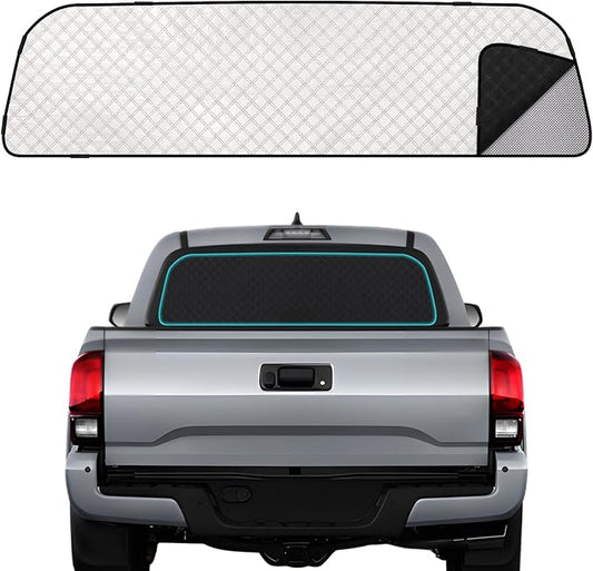 ZATOOTO Rear Windshield Sunshade for Toyota Tacoma 2024 Rear Windshield Sunshield Double Layer for Sunshade and Privacy Offer Great Visibility Sun Blocker Back Window Sun Shade for Toyota Tacoma