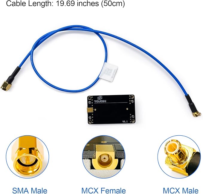 TOJOIN 0.5-6GHz Flat Panel Antenna Coupler 50 Ohm with MCX Connector for WIFI/4G/5G/Bluetooth Near Field Test