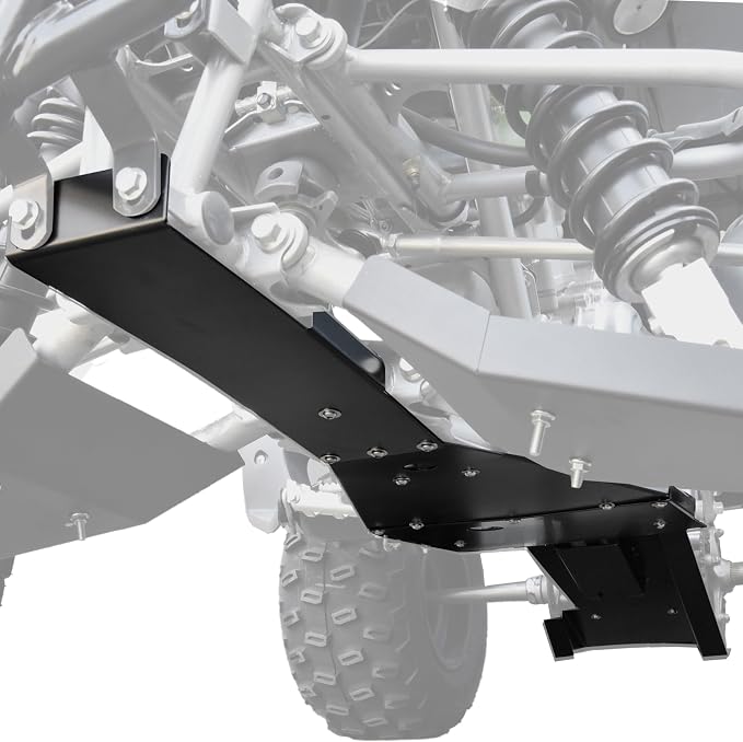 SAUTVS Aluminum Frame Skid Plate & Swing Arm Skid Plate Gaurd Kit for Yamaha Raptor 700 700R 2006-2026 Accessories, Black Combined Full Chassis Protector
