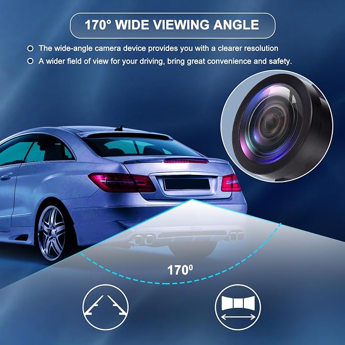 Rear View Backup Camera Replacement for Ford Focus 2015 2016 2017 2018 2.0L L4 / 1.0L L3 Back Up Camera Replaces# ‎F1EZ-19G490-A, F1EZ19G490A