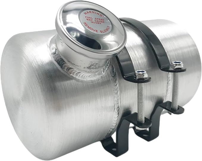 JSD 1 Gallon 6''x10" Aluminum Spun Round Gas Tank End Fill 1/4" NPT Outlet for motorbike,mini bike,go kart