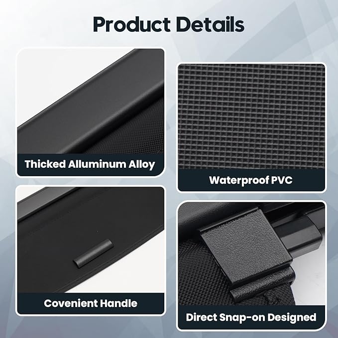 Powerty Retractable Cargo Cover for Honda Prologue/Chevy Blazer EV 2024-2026 (Not for Blazer), Canvas Texture Trunk Cover Privacy Screen Rear Security Shade for Prologue/Blazer EV Accessories