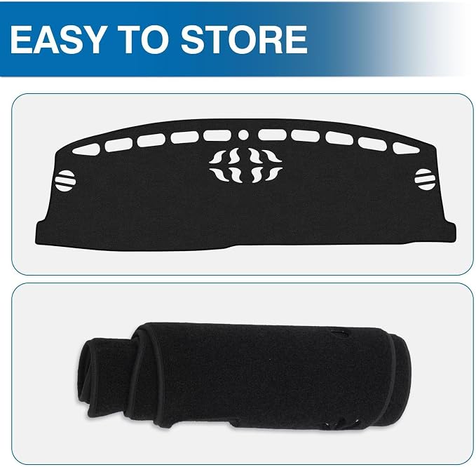 KUST Black Dash Cover for 2020-2025 2026 Ford Escape (NO HUD) Left Hand Driving Dashboard Cover Non-Slip Interior Accessories for Ford Escape Custom Fit Dash Mat Sunshade Windshield No Glare