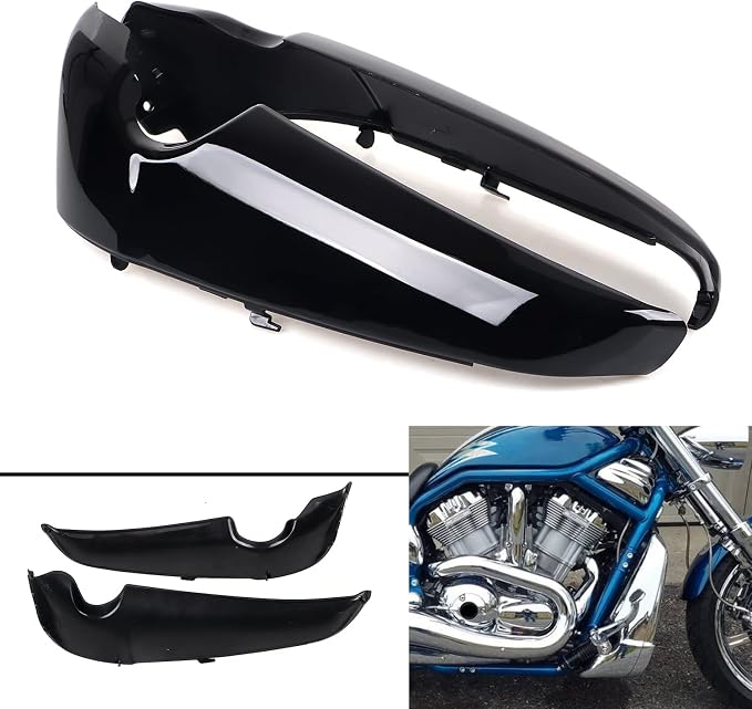 Gloss Black Left Right Radiator Side Covers Shrouds Panel Fairing For Harley V Rod VROD VRSC 2001-UP（Do not fit V-Rod Muscle)