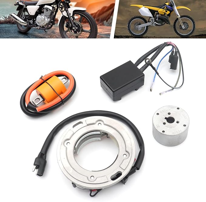 Stator Flywheel Rotor CDI Ignition Coil Kit Fit for Suzuki RM RM80 RM85 RM125 RM250 RM370 RM400 RM465 RM500,Fit for Honda CR125R 1981-1983,Fit for Kawasaki KX125,32900-20420