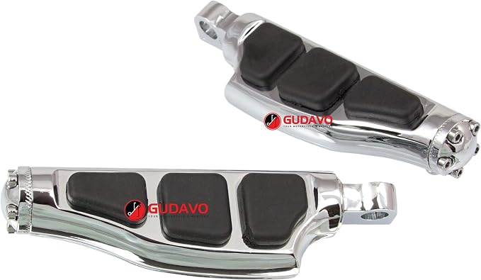 Motorcycle Aluminum Front Or Rear Foot Pegs Footboards Chrome Foot Pedal Footrests For Harley Davidson Street 750 XG750 Street 500 XG500 modele Touring 1988-2019 (Style: 15)