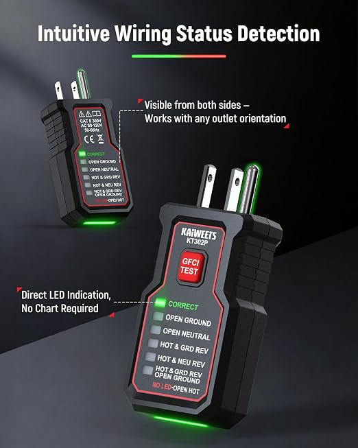 KAIWEETS Circuit Breaker Finder Tool Kit KT302P and KAIWEETS Non-Contact Voltage Tester Pen KTL01