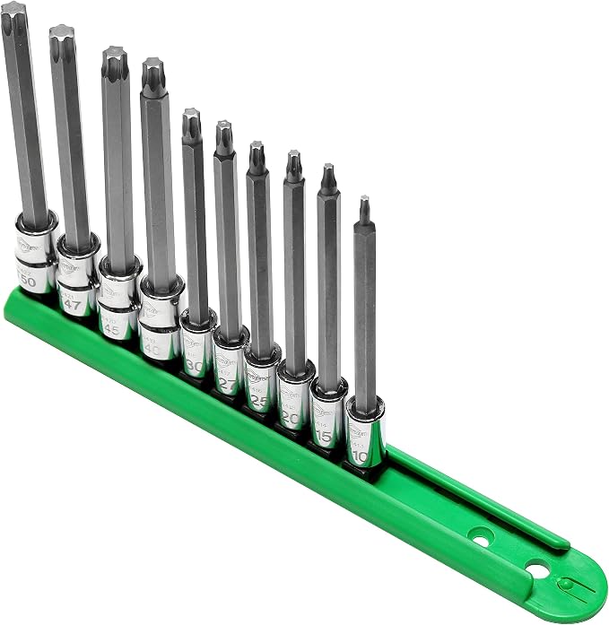 Mayhew Tools 16032 Torx Insert Socket Bit Set, Chrome, 10-Piece Medium-Length