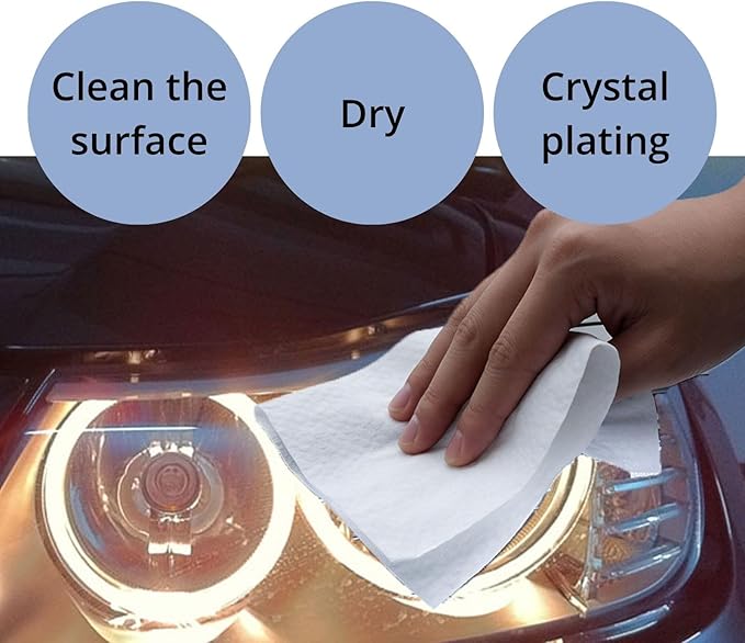 Headlight Restore Wipes – 3-Stage Cleaning System, Revives Foggy Headlights, Erases Yellowing & Oxidation, Boosts Night Visibility, UV Block Protection