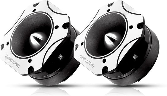2X War-Zone WZ60TW 4.02-Inch Super Tweeter Speaker, 4 Ohm, 3200W Total Max Power, 105dB Sensitivity, Titanium Diaphragm, CCAW Voice Coil for Pro Car Audio (Pair)