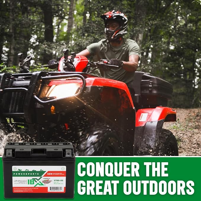 Interstate Batteries YT9B-BS 12V 8Ah Powersports Battery 115CCA AGM Rechargeable Replacement Battery for Yamaha, ATVs, Motorcycles, Scooters, Bikes (XT9B-BS)