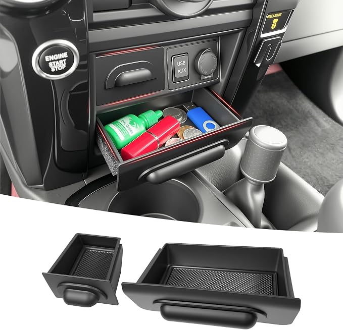 Center Console Organizer for 2014-2024 Toyota 4Runner Storage Box Drawer Inserts Tray for 4 Runner Interior Accessories(Fit 14-24/Drawer Organizer)