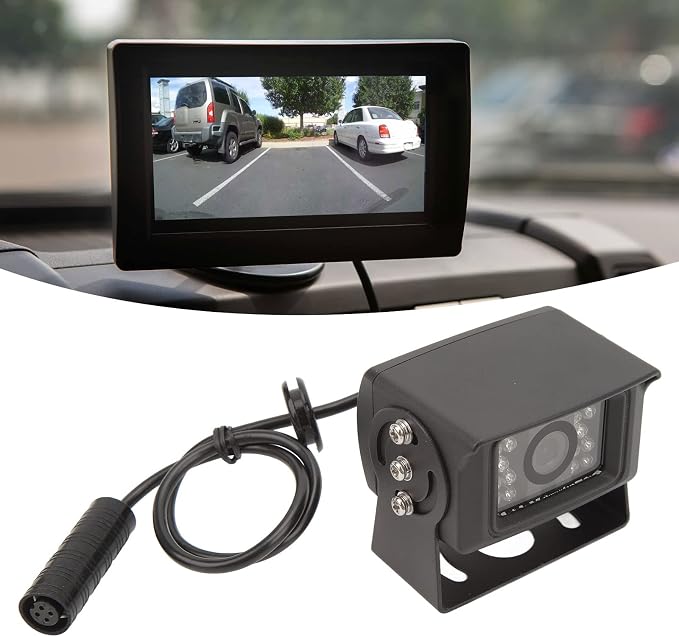 1080p Backup Camera Reverse Night Vision Camera with 18 Infrared LED Lights for Improved Safety in Trucks, RVs, & Cars (NTSC)