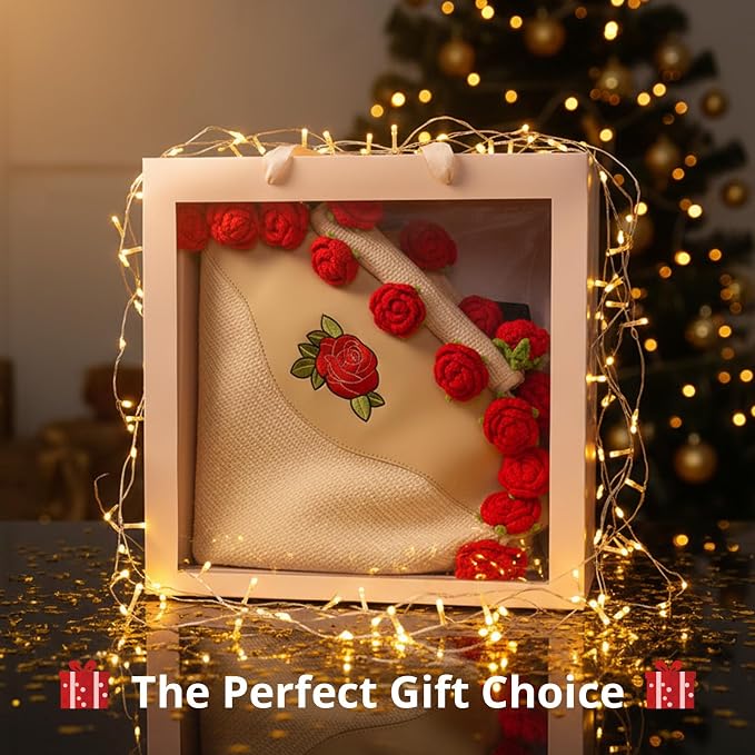 Car Seat Covers,Handmade 3D Rose Design Floral Car Seat Protector,Beige&Red Elegant Seat Cushion,Luxury Universal Front Seat Covers for Women for Cars,SUVs&Trucks (1-Piece)