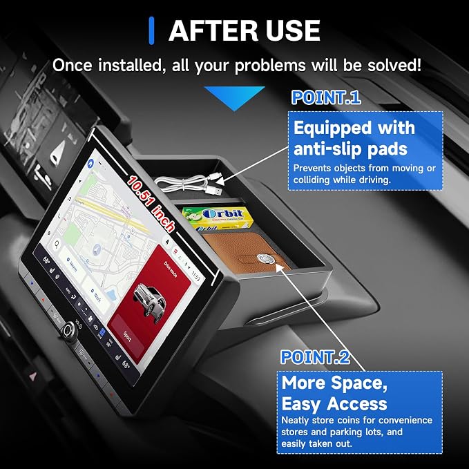 SXCY for 2026 Toyota RAV4 Dashboard Organizer Tray [Only for LE/XLE Premium/Woodland/SE 10.5-in] for 2026 Toyota RAV4 Accessories Screen Back Console Tray 2026 RAV4 Behind Dash Console Organizer