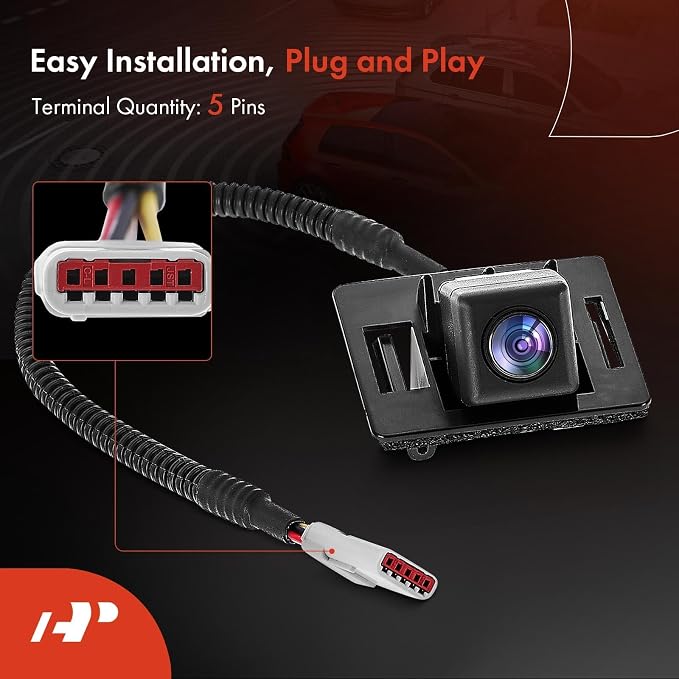 A-Premium Park Assist Camera Rear View Backup Reverse Camera Compatible with Select Chevrolet Models - 2016-2023 Malibu Sedan; 2019 Fit with RPO Code: UVC