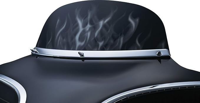 Kuryakyn 1310 Motorcycle Accessory: Smooth Windshield Trim for 1996-2013 Harley-Davidson Motorcycles, Chrome