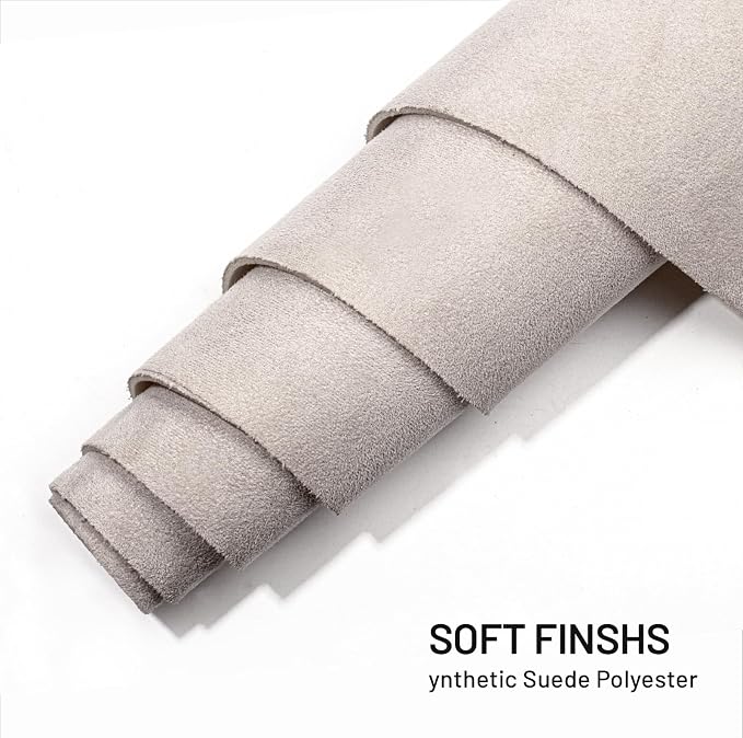 Babnecl Suede Auto Headliner Fabric 56" L × 60" W with Foam Backing - Tube Packaging - Light Grey Interior Replacement Material for Car/Truck/SUV/RV Roof - Home Repair/DIY Headliner Material