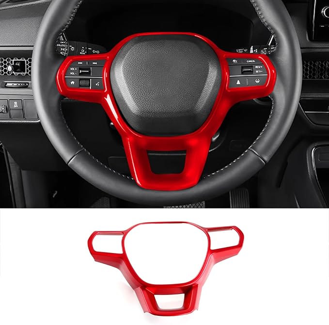 Car Accessories Fit for Honda CR-V CRV 2023 2024 Interior Button Cover Trim Strips (Red) ABS 1 PC