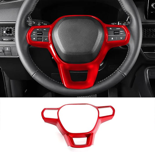 Car Accessories Fit for Honda CR-V CRV 2023 2024 Interior Button Cover Trim Strips (Red) ABS 1 PC