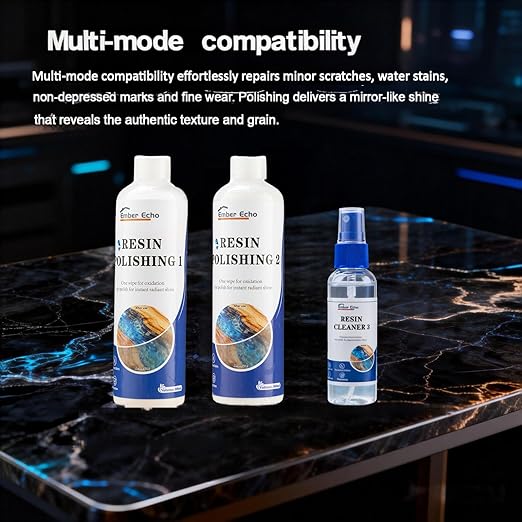 Epoxy Resin Polishing Kit | 3-in-1 Grinding Fluid | Scratch Removal & High Gloss Finish for Tables, Countertops & DIY Projects