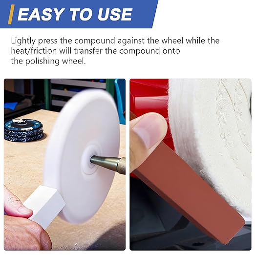 Buffing Polishing Cutting Compounds 3 lbs.Kit-Green Fine/White Medium/Red Coarse, for Airway Buffing Wheel - 3 Pcs